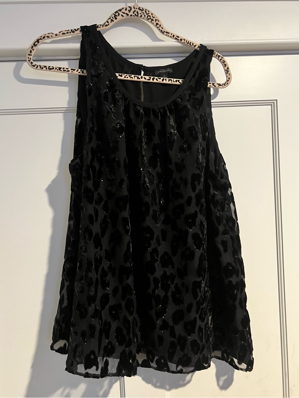Velvet Spotted Shirred Tank | Ann Taylor - xl - Picture 3 of 11